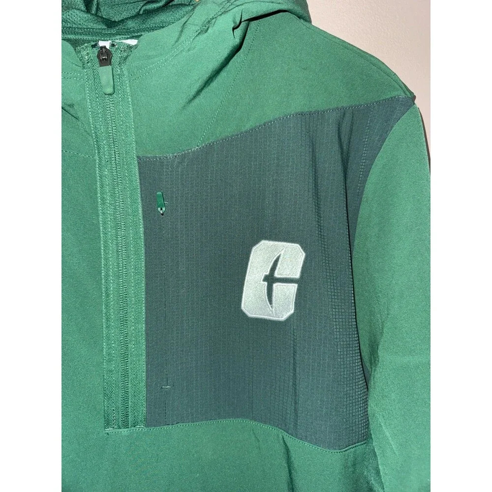 Nike UNC Charlotte 49ers Football Team Issued PE Pregame 1/4 Zip Hooded Jacket L